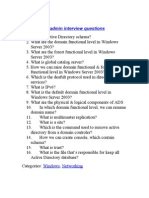 Interview Question for Networking