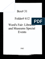 World's Fair: Libraries and Museums Special Events