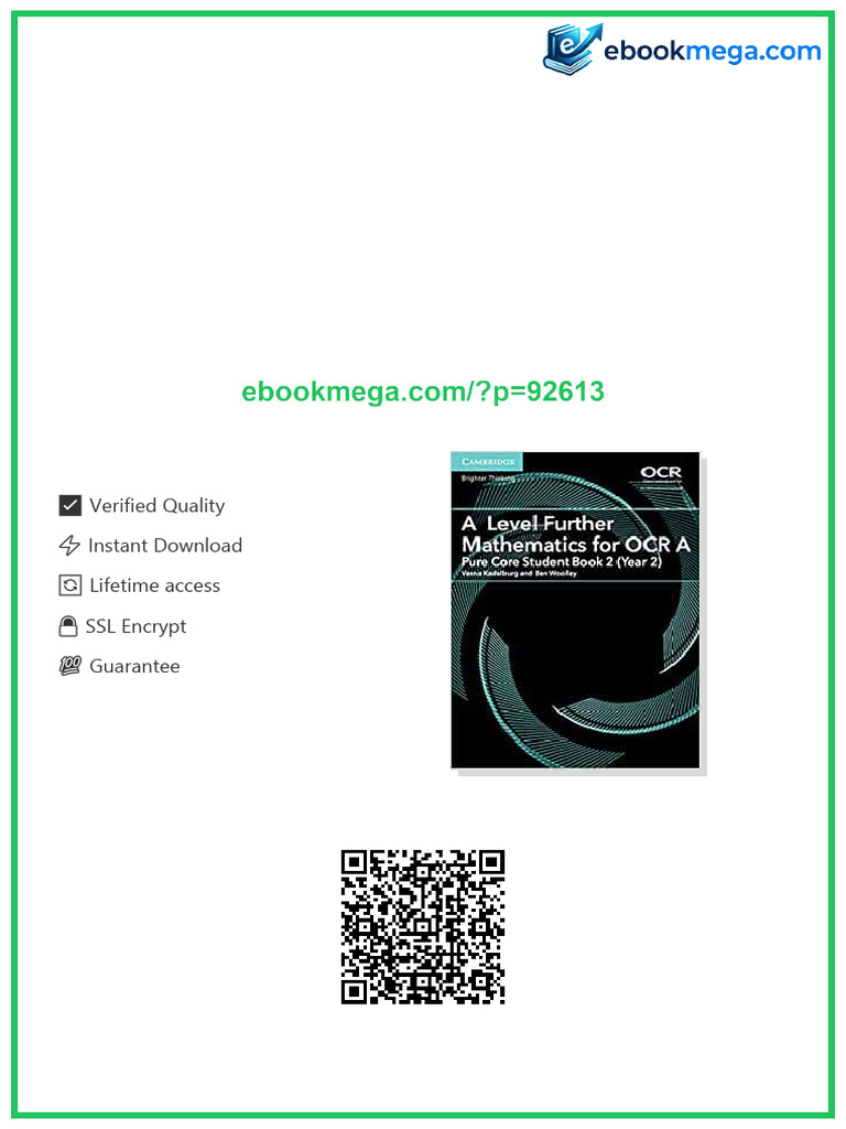 Full A Level Further Mathematics For OCR A Pure Core Student Book 2 ...