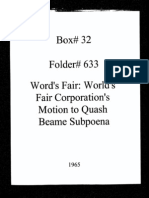 World's Fair: World's Fair Corporation's Motion To Quash Beame Subpoena