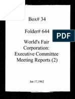 World's Fair Corporation: Executive Committee Meeting Reports Jan 17,1962