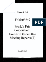 World's Fair Corporation: Executive Committee Meeting Reports Jun 13,1962