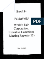 World's Fair Corporation: Executive Committee Meeting Reports Dec 20,1962
