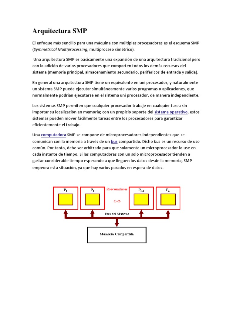 Arquitectura SMP | Descargar gratis PDF | Microprocesador | Memoria del ...