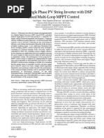 Isolated Single Phase PV String Inverter with DSP Based Multi-Loop MPPT Control