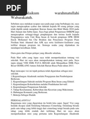 Ucapan Pmr Pdf