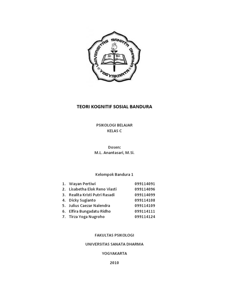 Teori kognitif sosial bandura pdf