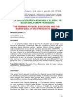 Educacion Fisica e Ideal d Mujer Franquismo