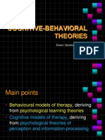 Cognitive-Behavioral Theories: Dosen: Bambang Sugeng