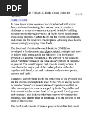 The Fnri Food Pyramid
