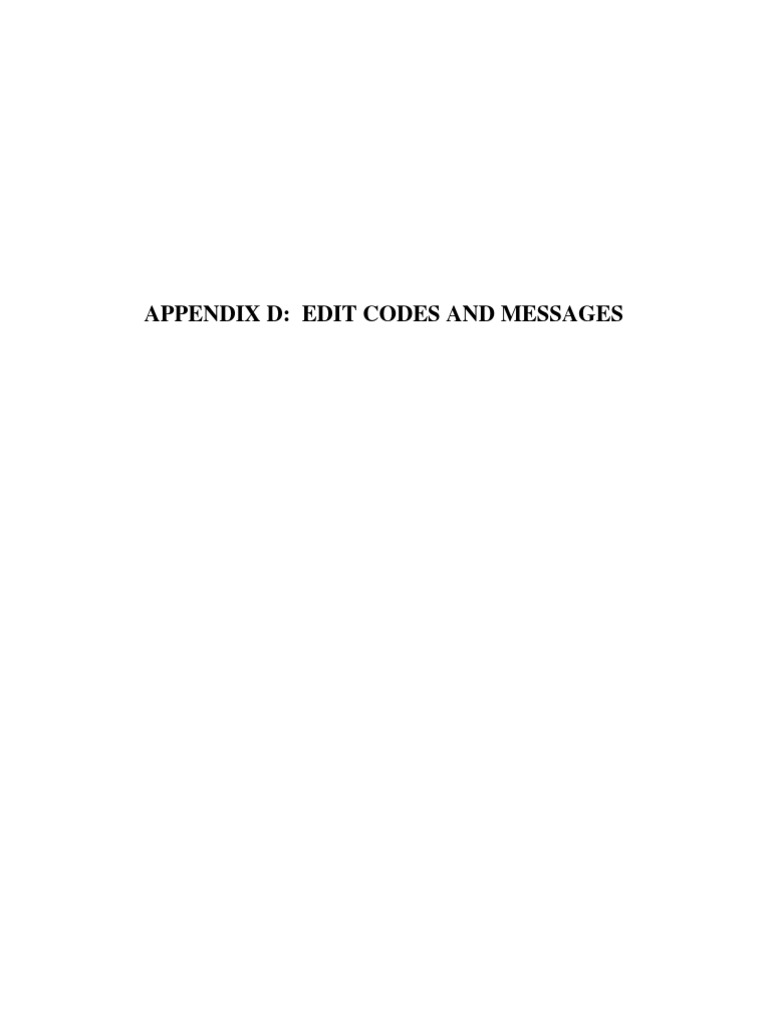 Pell Technical Reference Edit Codes | PDF