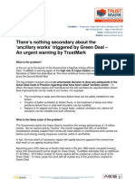 There'S Nothing Secondary About The Ancillary Works' Triggered by Green Deal - An Urgent Warning by Trustmark