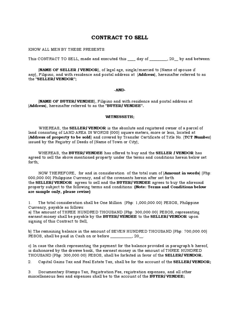 Contract to Sell Lease Property Free 30day Trial Scribd