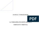 Ananda k Coomaraswamy La Verdadera Filosofia Del Arte Cristiano y Oriental