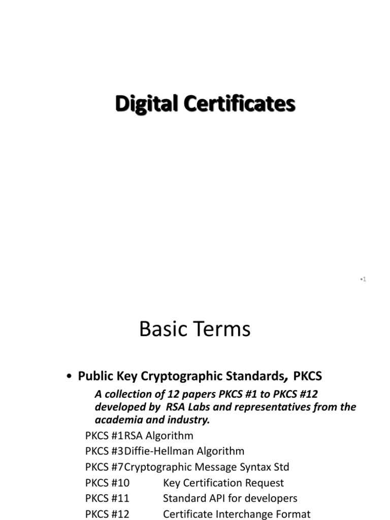 Digital Certificates PDF Public Key Certificate Public Key Cryptography