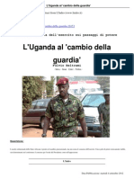 Uganda Al Cambio Della Guardia 04 09 2012