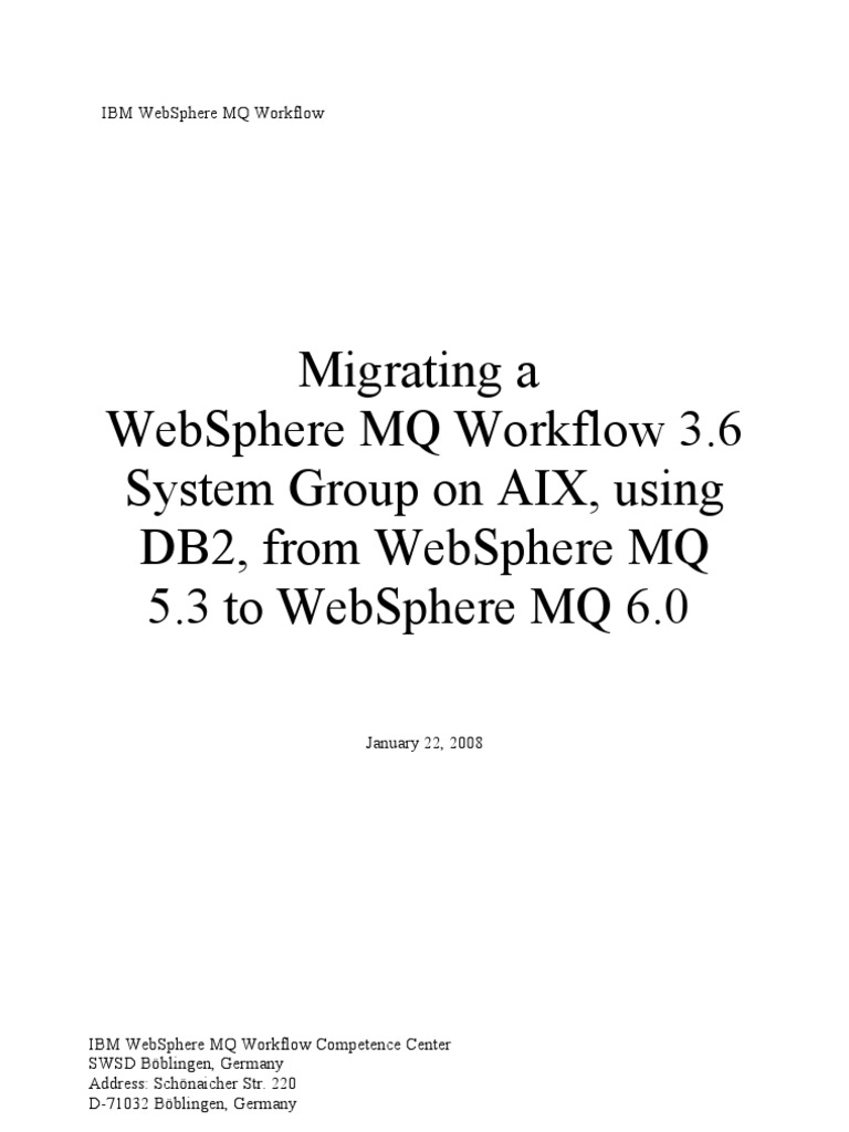 AIX to Linux MQ Workflow Migration Guide | PDF | Library (Computing ...