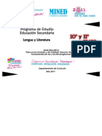 Programa Educativo de 10mo y 11mo de Lengua y literatura