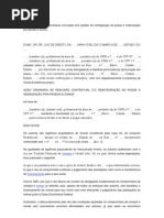 Pedido de rescisão contratual cumulada com pedido de reintegração de posse e indenização por perdas e danos