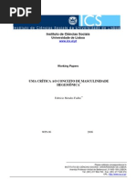 Fabrício Mendes - Uma Crítica ao Conceito de Masculinidade Hegemônica