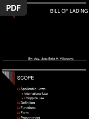 Bill of Lading
