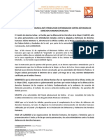 COMUNICADO DE DENUNCIA ANTE PERSECUCION E INTIMIDACION CONTRA DEFENSORA DE DERECHOS HUMANOS EN BOLIVIA