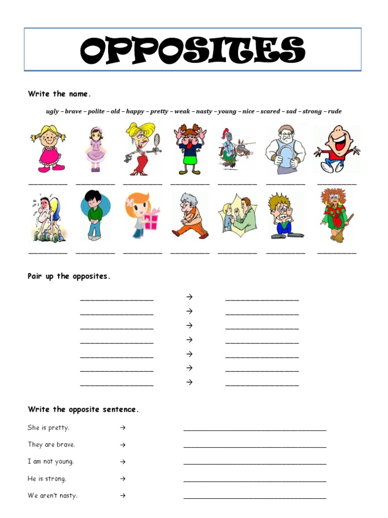 opposites-worksheet