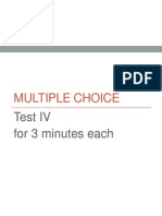 IV. Multiple Choice Questions