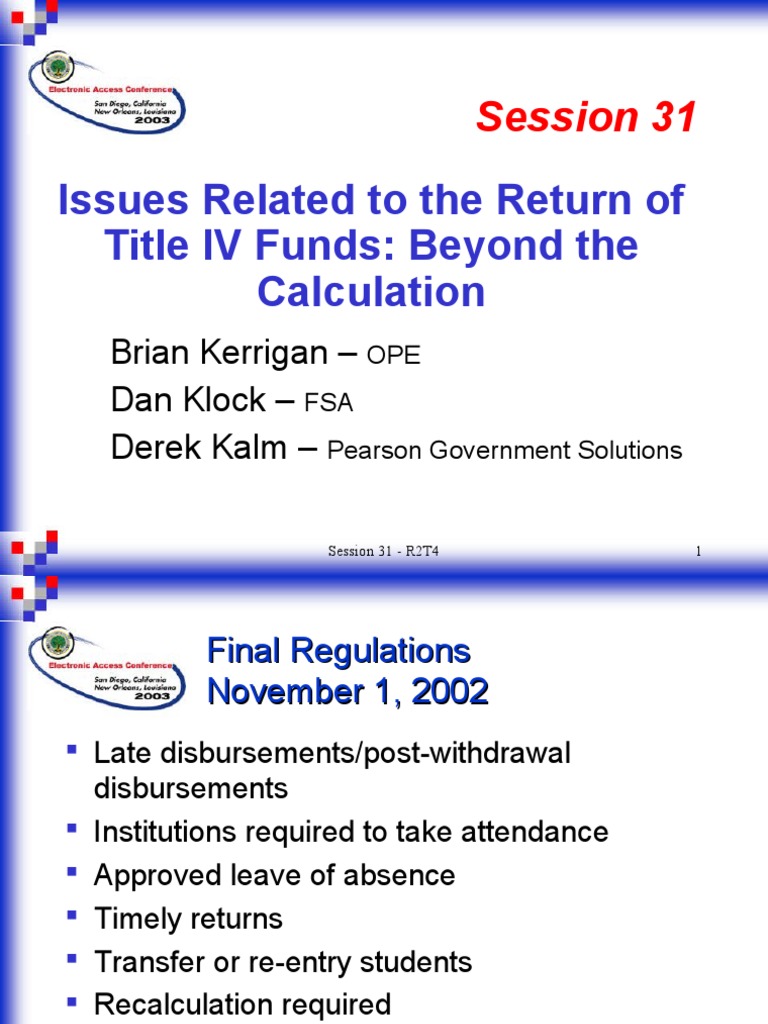 R2T4 Regulations and Compliance Guide | PDF | Career & Growth | Finance ...