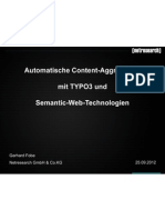 Automatische Content-Aggregation Mit TYPO3 Und Semantic-Web-Technologien