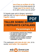 Fullet Difusió Taller de Paremiologia A VIlafranca Del Penedès 2012