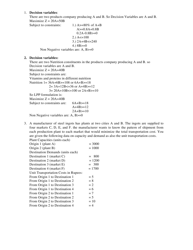 Solution of Assignmen | PDF | Mathematical Optimization | Linear ...