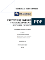 PROYECTO DE INVERSIÓN BTL y Asesoría Publicitaria"
