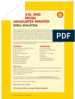 Shell Malaysia Graduate Vacancies