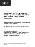 Economic and social impacts of elderly pension