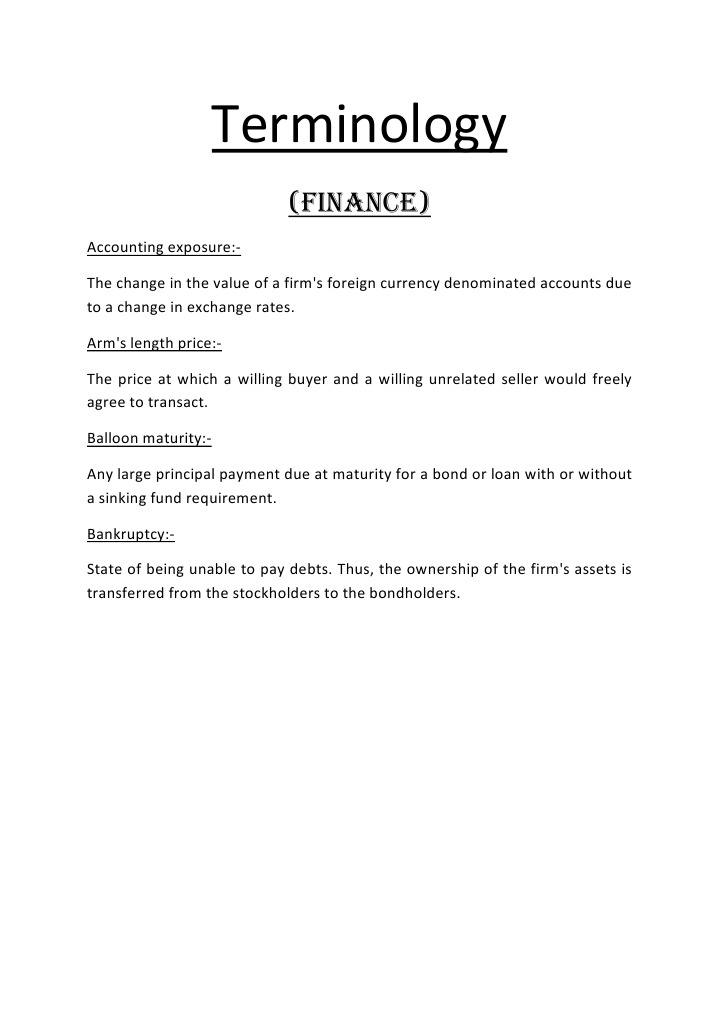 Key Financial and Marketing Terms Explained | PDF
