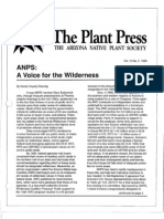 Fall 1989 The Plant Press Arizona Natiave Plant Soceity