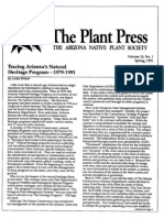 Spring 1991 The Plant Press Arizona Natiave Plant Soceity