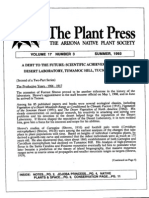 Summer 1993 The Plant Press Arizona Natiave Plant Soceity