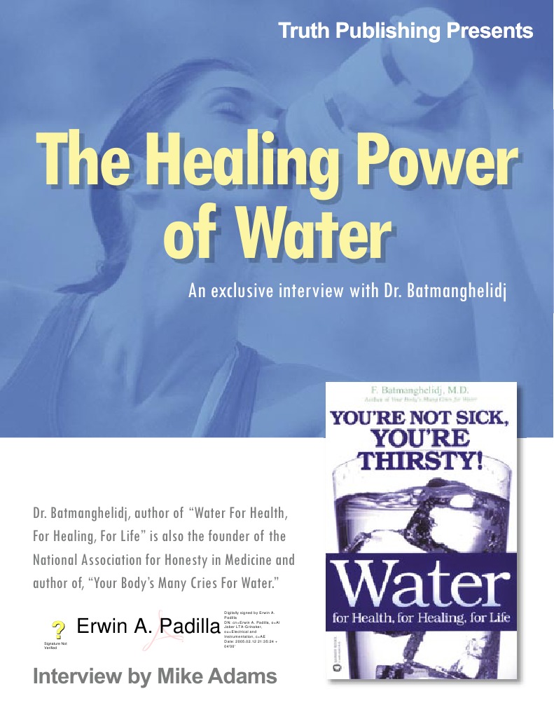 The Healing Power of Water: An Exclusive Interview With Dr ...