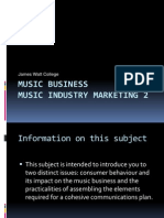 Music Business Music Industry Marketing 2: James Watt College