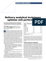 Refinery Analytical Techniques Optimize Unit Performance