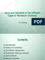 Merits and Demerits of The Different Types of Petroleum Contracts