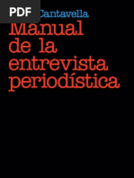 "Manual de la Entrevista Periodística", Juan Cantavella