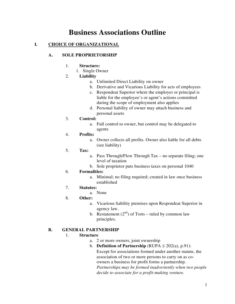 Business associations bar exam picture