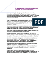 Carta A Un Cículo de Reflexión en Educación