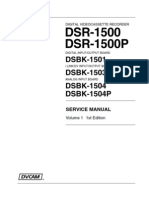 Sony dsr-1500 1500p dsbk-1501 1503 1504 1504p Vol-1 SM