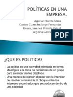 POLÍTICAS EN UNA EMPRESA