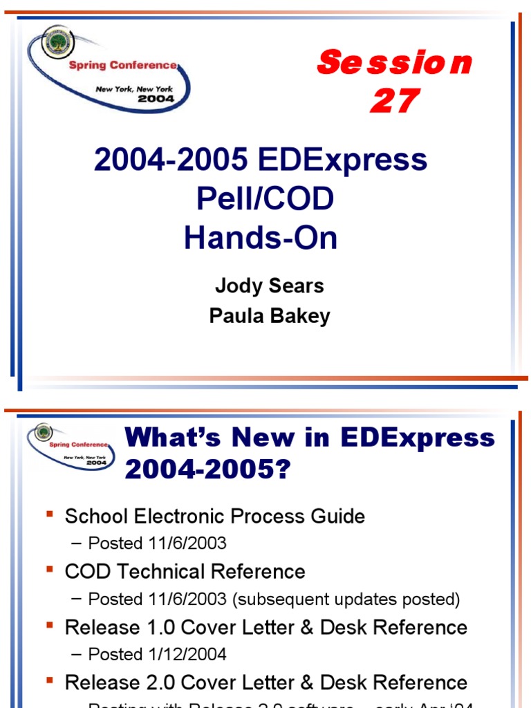 EDExpress 2004-2005 Updates | PDF | Digital Technology | Areas Of ...