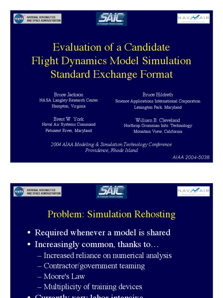 Evaluation of Flight Dynamics Model Simulation DAVEML | PDF ...